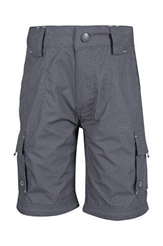 Mountain Warehouse Pantalón convertible Active para niños - Pantalón ligero para niños, pantalón de secado rápido, bolsillos - Para viajar y acampada Gris oscuro 11-12 Años
