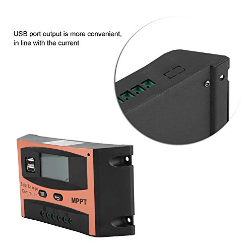 MPPT Solar Regulador Controlador de Carga Solar MPPT PCB Placa de Circuito Regulador del Panel Solar Pantalla LCD de 12V / 24V Controlador automático de batería(60A)