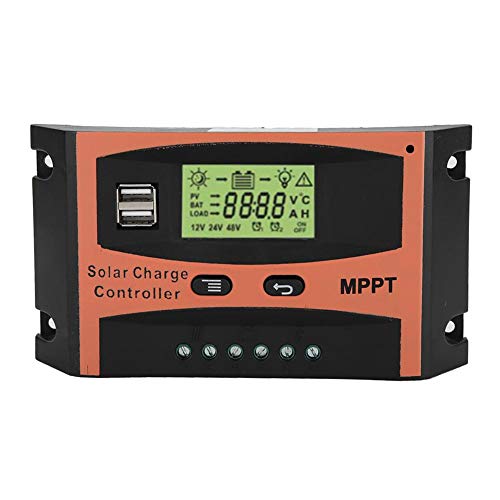 MPPT Solar Regulador Controlador de Carga Solar MPPT PCB Placa de Circuito Regulador del Panel Solar Pantalla LCD de 12V / 24V Controlador automático de batería(60A)