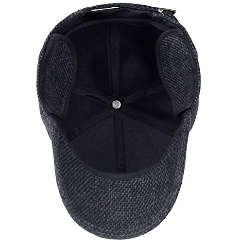 MRACSIY Gorra de béisbol Unisex Gorras de Invierno Sombreros para Circunferencia de la Cabeza 56-60cm (Negro)