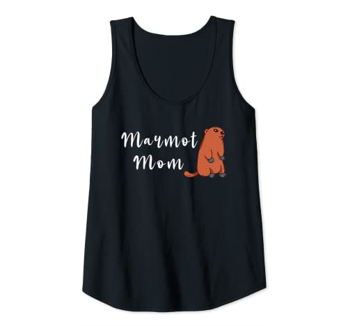Mujer Marmot mamá Woodchuck roedor animal madre marmota Camiseta sin Mangas