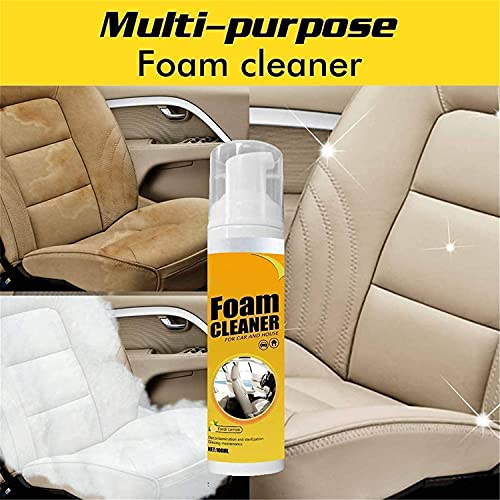 Multipurpose Foam Cleaner Spray - Foam Cleaner for Car and House Lemon Flavor - All-Purpose Household Cleaners for Kitchen, Bathroom, Car (1pcs)