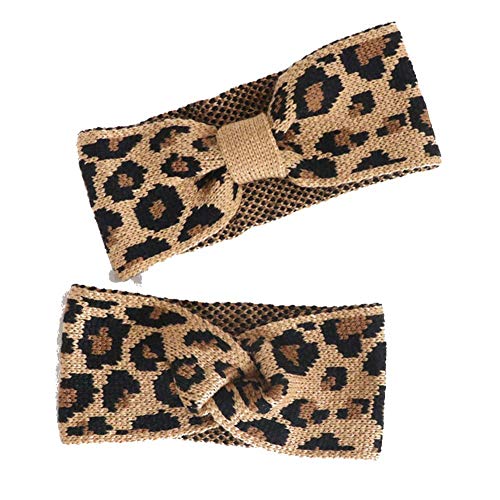 N-brand Pulabo - Diadema elástica para mujer, diseño de leopardo, ideal como regalo, respetuosa con el medio ambiente y práctica