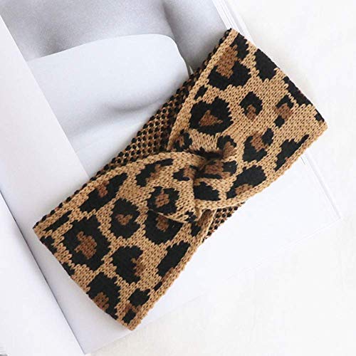 N-brand Pulabo - Diadema elástica para mujer, diseño de leopardo, ideal como regalo, respetuosa con el medio ambiente y práctica