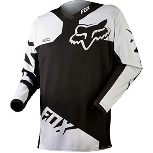 "N/A" Camiseta de Manga Larga de Jersey de Motocross de Bicicleta de montaña - Traje de Descenso al Aire Libre a Prueba de Viento,Black,2XL