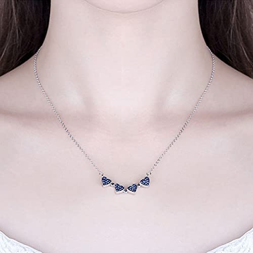 #N/D Collar con colgante de trébol de cuatro hojas para niñas y mujer, collar de doble cara de joyería de plata