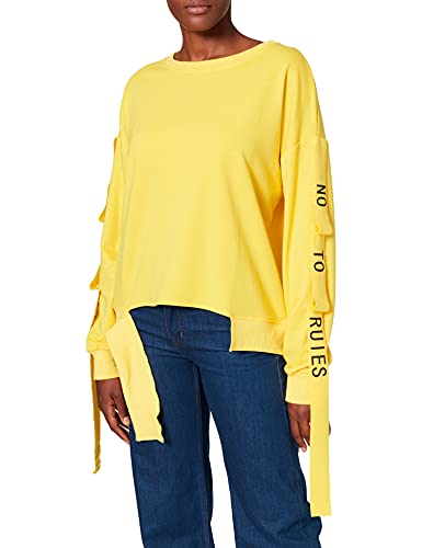 Neon Coco NO Rules Oversized Hoodie Sudadera, Amarillo (Yellow C18), 34 (Tamaño del Fabricante:S) para Mujer