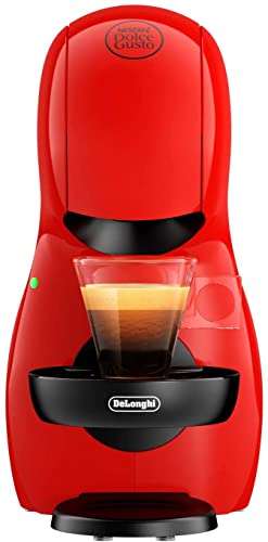 Nescafé Dolce Gusto Piccolo XS De'Longhi EDG210.R - Cafetera de cápsulas con 15 bares de presión, 0.8L, con tres packs de café, color rojo