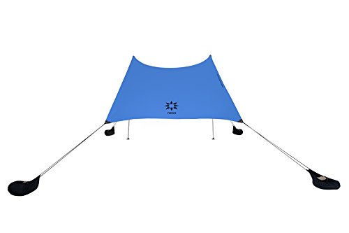 Neso Tienda de campaña Tents Beach con Ancla de Arena, toldo portátil Sunshade - 2.1m x 2.1m - Esquinas reforzadas patentadas(Bigaro Azul)