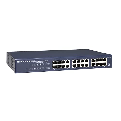 NETGEAR Switch Ethernet JGS524 no gestionado de 24 puertos, switch Gigabit con opciones de montaje en sobremesa o bastidor y asistencia técnica limitada de por vida