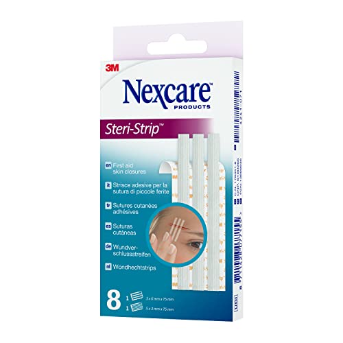 Nexcare Steri-Strip Suturas Cutáneas, Assorted, Pack de 8