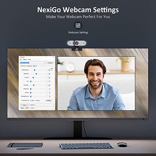 NexiGo N660P 60FPS 1080P Webcam con Enfoque Automático, Micrófonos Duales y Cubierta de Privacidad, Pro HD USB Cámara Web para PC OBS Gaming Conferencias con Zoom Skype FaceTime Teams