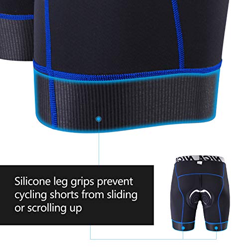 NICEWIN Ropa Interior de Ciclismo para Hombre Pantalones Cortos de compresión Acolchados en 3D MTB Bicicleta Bicicleta Motocicleta