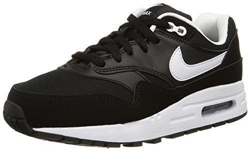 Nike Air MAX 1 (GS), Zapatillas de Trail Running Hombre, Negro (Black/White 001), 40 EU