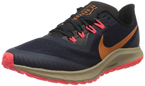 Nike Air Zoom Pegasus 36 Trail, Zapatillas para Correr Hombre, Multicolor (Obsidian Magma Orange Black Laser Crimson Khaki), 42 EU