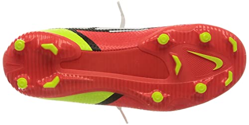 Nike Jr. Phantom GT2 Academy Dynamic Fit FG/MG, Zapatillas de ftbol, White Bright Crimson Volt, 32 EU