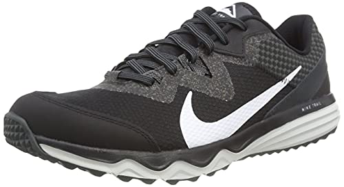 Nike Juniper Trail, Zapatillas para Correr de Carretera Hombre, Black/White-DK Smoke Grey-Grey, 43 EU