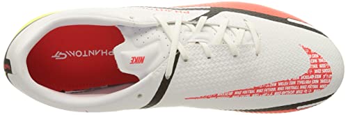 Nike Phantom Gt2 Academy FG/MG, Zapatos de fútbol Hombre, White/Bright Crimson-Volt, 40 EU