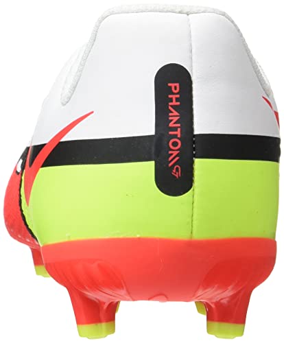 Nike Phantom Gt2 Academy FG/MG, Zapatos de fútbol, White/Bright Crimson-Volt, 38.5 EU