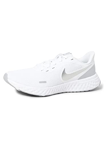 Nike Revolution 5 - Zapatillas Mujer, Blanco (White/Wolf Grey-Pure Platinum), 40 EU, Par