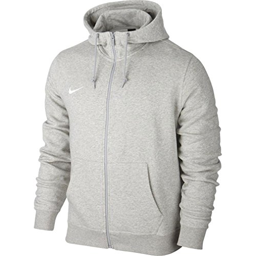 Nike Team Club Fz Hoody - Sudadera con capucha para hombre, color Gris (Grey Heather/Football White), talla M