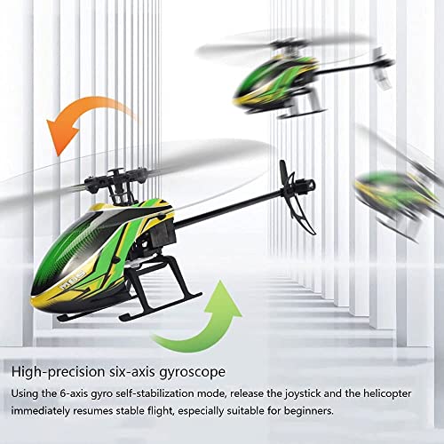 Nsddm Helicóptero con Control más alejado, 4ch RC del helicóptero Altitud Hold con 2 baterías for Niños, 2,4 GHz Resistencia accidente de helicóptero de Juguete de Regalo Aviones no tripulados