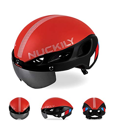 NUCKILY Multi Color Cycling Helmet CE Safety Standard Protection For Outdoor Sports Red