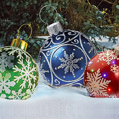 Nuevo 1pcs 60cm Bolas de Navidad Decoraciones para árboles de Navidad Atmósfera al Aire Libre Juguetes inflables para el hogar Ball-07, ESPAÑA