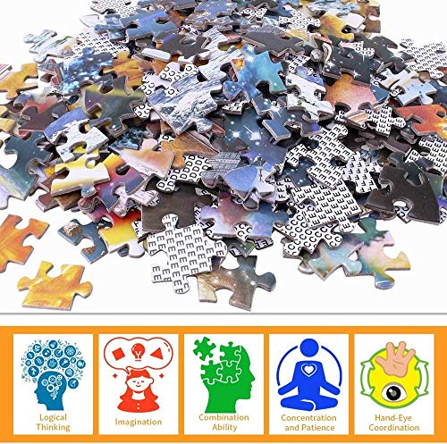 OAEC Puzzle 1000 Piezas Paisaje Nevado del Mont Saint-Michel Puzzle Adultos Rompecabezas Jigsaw Puzzle Clásica Challenging Teen Casual Puzzle Educational Game Regalo 75X50Cm