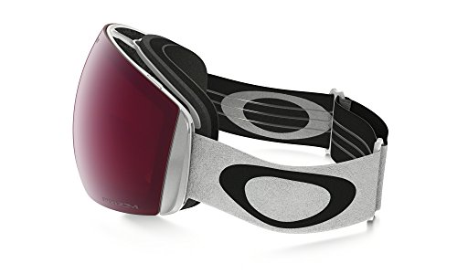 Oakley Flight Deck XM - Gafas de esquí/snowboard, Blanco Mate (Matte White) - (con logo negro, banda blanca y lente prizm rosa), Talla Única