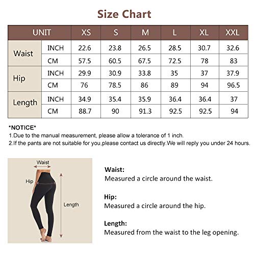 Occffy Leggings Mujer Fitness Cintura Alta Pantalones Deportivos Mallas para Running Training Estiramiento Yoga y Pilates P107(Negro, S)