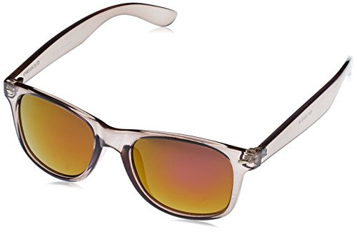 Ocean Sunglasses Beach Wayfarer - Gafas de Sol polarizadas - Montura : Negro Brillante - Lentes :Violeta Espejo (18202.39)