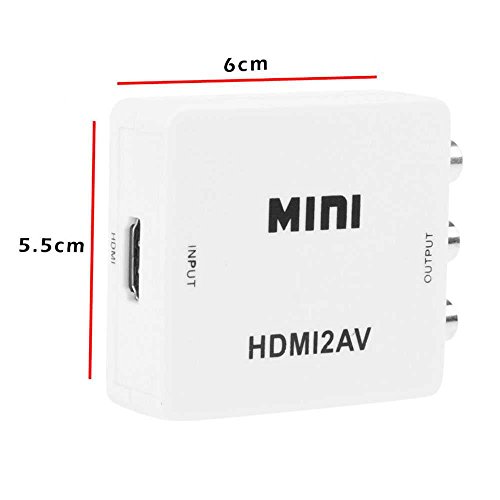 OcioDual Convertidor de Señal HDMI Digital a AV RCA Analógica Transformador Adaptador Conversor Audio Video con Escalador