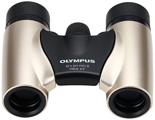 Olympus 8x21 RC II - Prismático con Funda, Color Plata