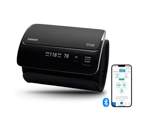 Omron Tensiómetro Evolv Smart inalámbrico todo en uno con Bluetooth, monitor para la presión arterial, compatible con dispositivos smartphone, para tu hogar