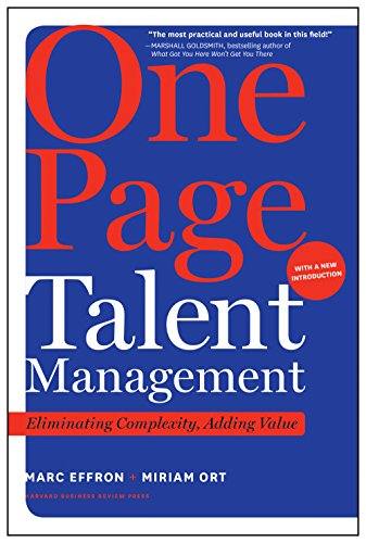One Page Talent Management, with a New Introduction: Eliminating Complexity, Adding Value (English Edition)