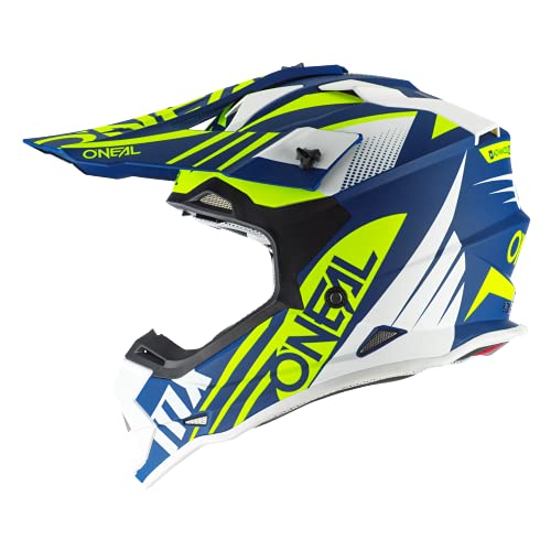 Oneal 2SRS Helmet SPYDE 2.0 Blue/White/Neon Yellow S (55/56cm) Casco, Adultos Unisex