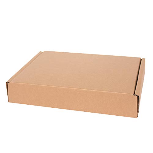 ONLY BOXES, Caja de Cartón Kraft Para Envío Postal, Caja de Cartón Automontable para Envío o Almacenaje, Talla L, 31X26X5.5, 20 Unidades