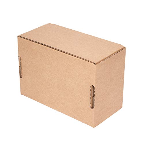 Only Boxes, Pack 20 Cajas de Cartón Kraft Para Envío Postal, Caja de Cartón Automontable para Envío o Almacenaje, Medidas: 20 X 15 X 11 cm
