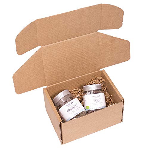 Only Boxes, Pack 20 Cajas de Cartón Kraft Para Envío Postal, Caja de Cartón Automontable para Envío o Almacenaje, Medidas: 20 X 15 X 11 cm