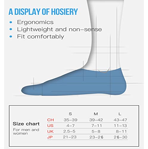 OrrinSports 5 calcetines para mujeres y hombres, calcetines ligeros y transpirables para correr de corte bajo grande (3 paquetes)