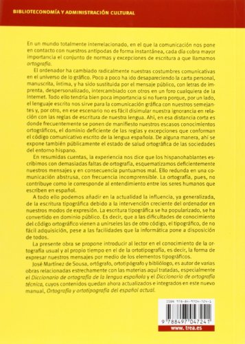 Ortografía y ortotipografía del español actual. OOTEA 3: 95 (Biblioteconomía y Administración cultural)