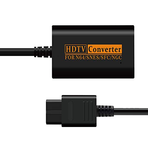 OSISTER7 - Conversor HDMI portátil 720P cabeza Conversión de vídeo y reproducción Audio Escritorio ligero Ultra Claro Consola Juego Hogar Universal para NGC N64 SN