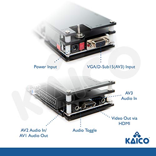 OSSC - Conversor de escaneo de código Abierto OSSC 1.6 de Kaico Edition con SCART, Componente y VGA a HDMI para Juegos Retro. multiplicador de líneas Juegos Retro RGB con Cero retraso