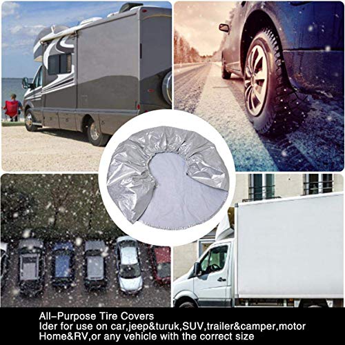 Outtybrave - 4 cubiertas para neumáticos para remolques, caravanas, autocaravanas, autocaravanas, autocaravanas, protección de ruedas.
