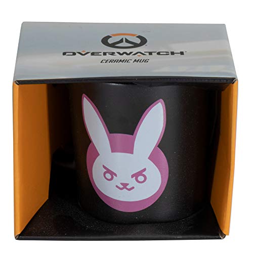 Overwatch Taza D.VA Bunny Icon 325ml cerámica Negro