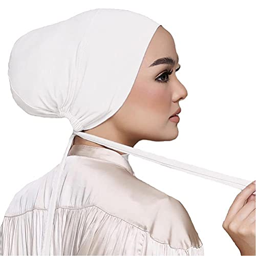 Oyria Gorra Hijab, Bufanda Islámica Musulmana, Bufanda para Mujer, con Cierre de Atado, Tamaño Ajustable, Material Fuerte Elasticidad, Ligero y Fácil de Usar