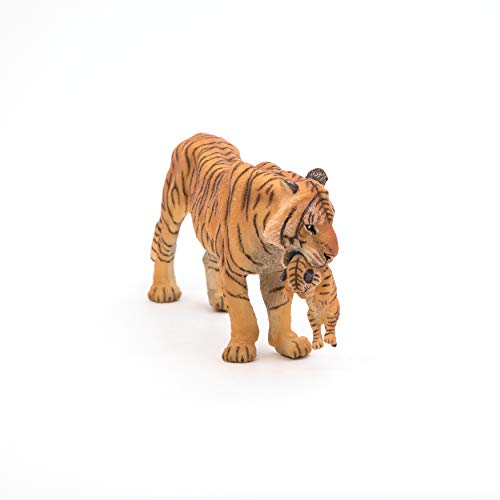 Papo Figura Tigre Hembra con Cachorro 3,5X14,5X6,5CM, Multicolor (50118)