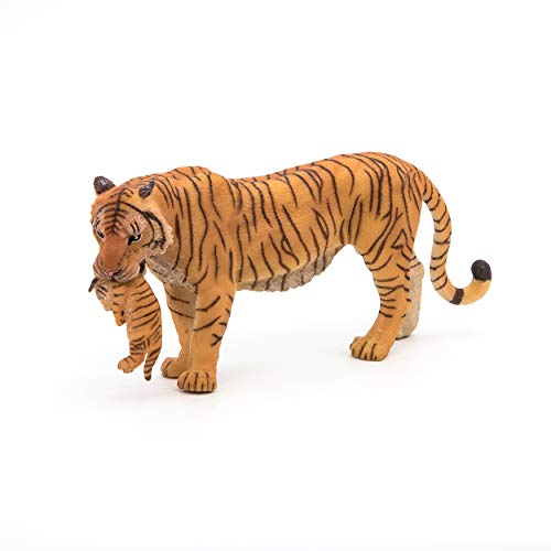 Papo Figura Tigre Hembra con Cachorro 3,5X14,5X6,5CM, Multicolor (50118)