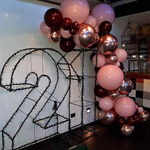 Paquete de 2 tiras de globos para decoración de guirnaldas de arco, 10 metros en total (diseño de doble orificio)